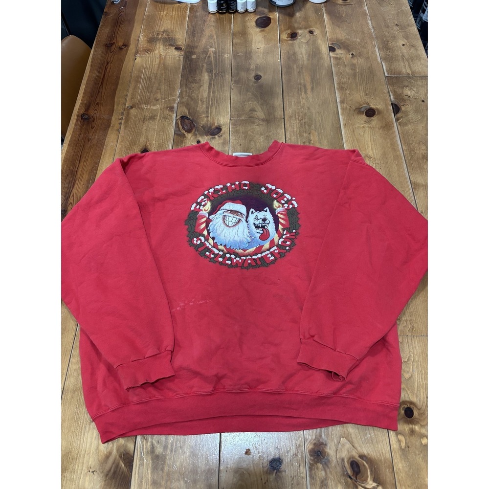 Vintage‎ Hanes 2004 Santa Says No More Games Ugly Christmas Sweatshirt Men's XL